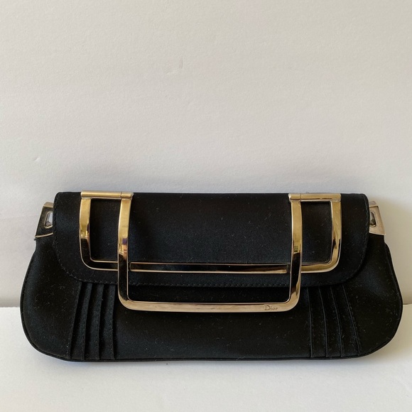 Dior Handbags - Dior Silk and Metal Evening Bag